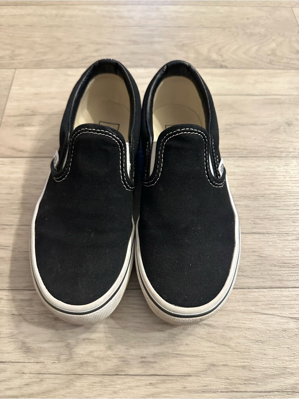 Vans Kids Black Slip-On Canvas Sneakers
